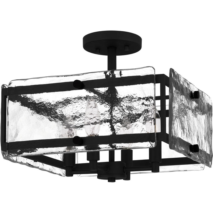 Quoizel QSF5594EK Four Light Semi-Flush Mount, Earth Black