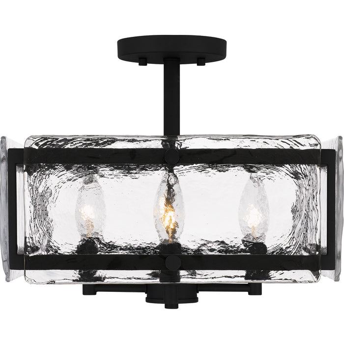 Quoizel QSF5594EK Four Light Semi-Flush Mount, Earth Black