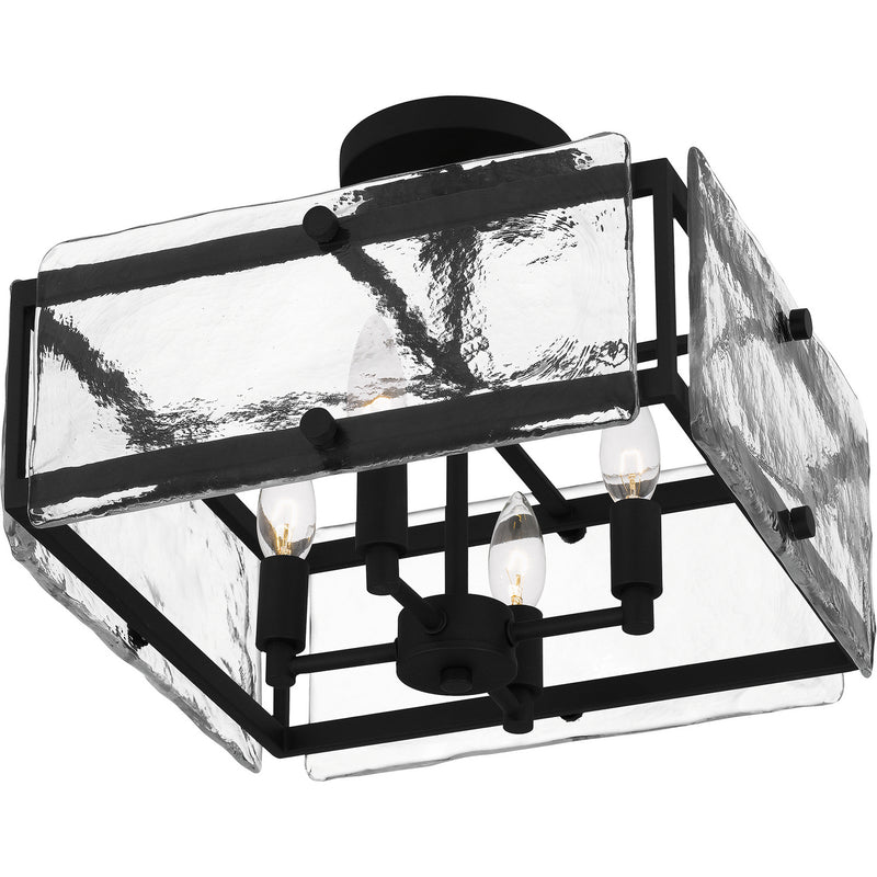 Quoizel QSF5594EK Four Light Semi-Flush Mount, Earth Black