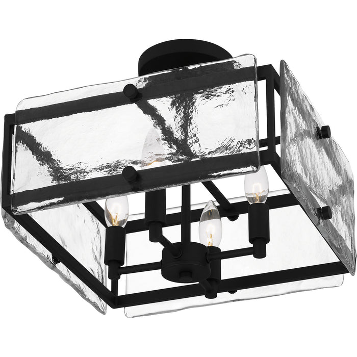 Quoizel QSF5594EK Four Light Semi-Flush Mount, Earth Black