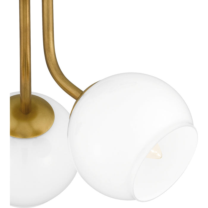 Quoizel QSF5613WS Three Light Semi Flush Mount, Weathered Brass