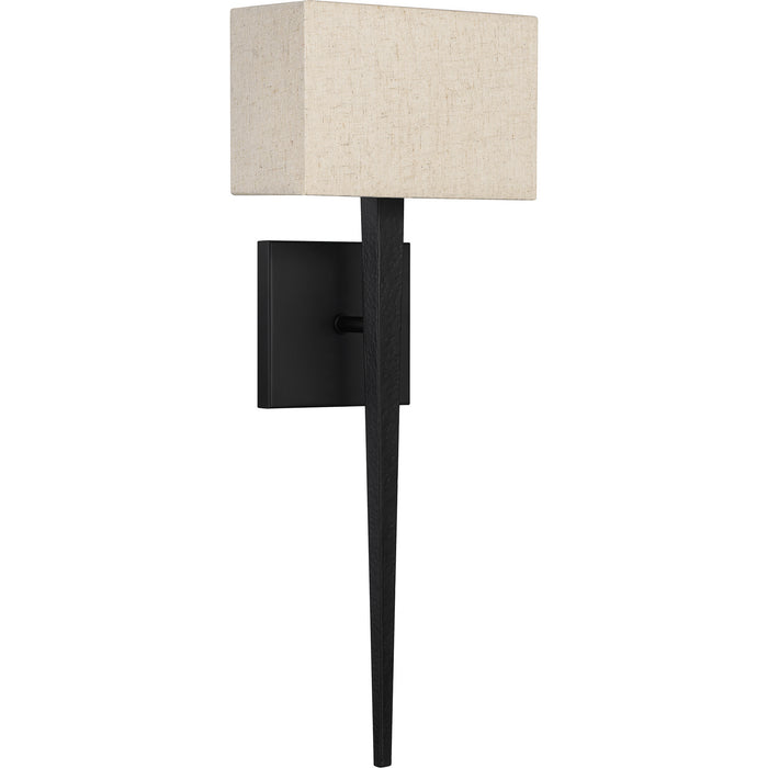 Quoizel QW16127MBK One Light Wall Sconce, Matte Black