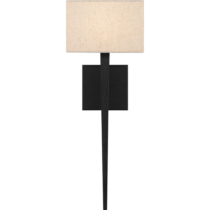 Quoizel QW16127MBK One Light Wall Sconce, Matte Black