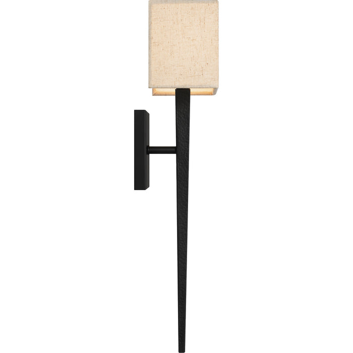Quoizel QW16127MBK One Light Wall Sconce, Matte Black