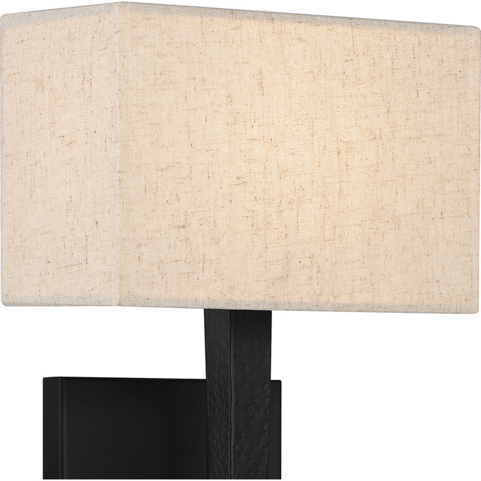 Quoizel QW16127MBK One Light Wall Sconce, Matte Black