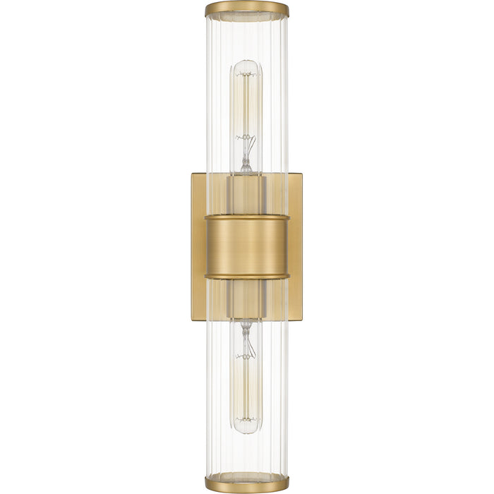 Quoizel QW16128AB Two Light Wall Sconce, Aged Brass