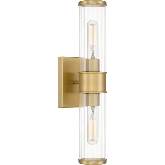 Quoizel QW16128AB Two Light Wall Sconce, Aged Brass