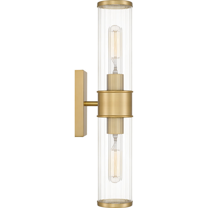 Quoizel QW16128AB Two Light Wall Sconce, Aged Brass