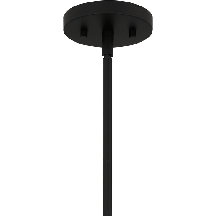 Quoizel ROW1506MBK One Light Mini Pendant, Matte Black