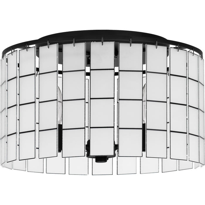 Quoizel SGL1714MBK Three Light Semi Flush Mount, Matte Black