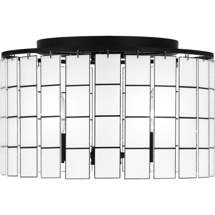 Quoizel SGL1714MBK Three Light Semi Flush Mount, Matte Black