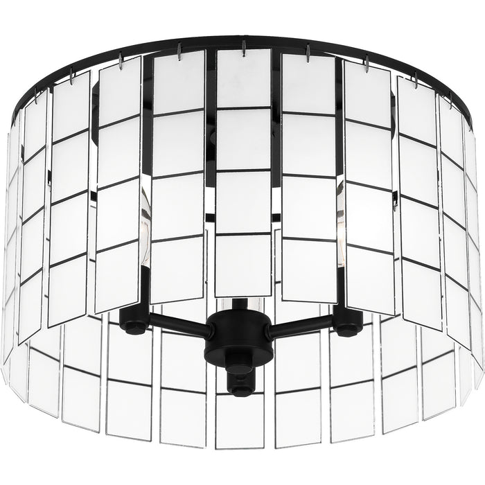Quoizel SGL1714MBK Three Light Semi Flush Mount, Matte Black