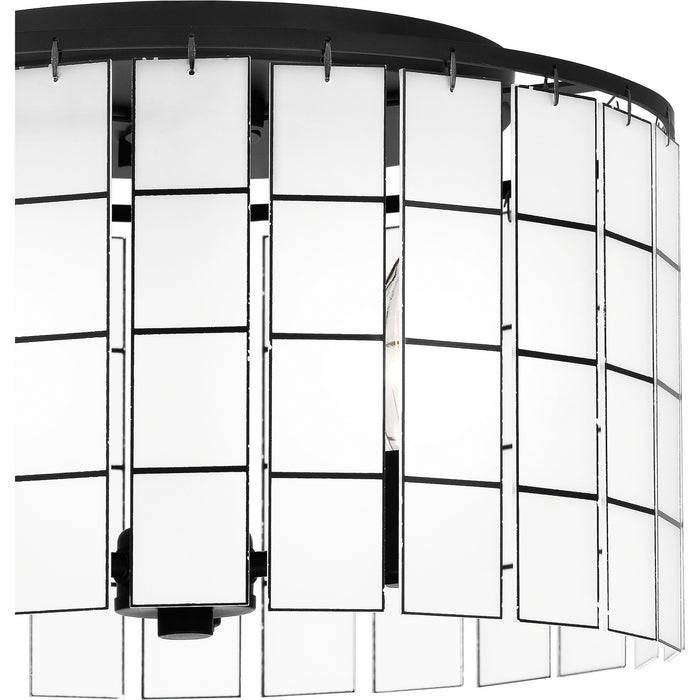 Quoizel SGL1714MBK Three Light Semi Flush Mount, Matte Black