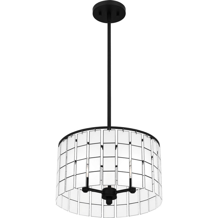 Quoizel SGL2814MBK Three Light Pendant, Matte Black