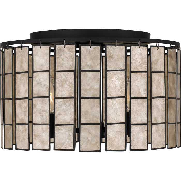 Quoizel SGLM1714MBK Three Light Semi Flush Mount, Matte Black
