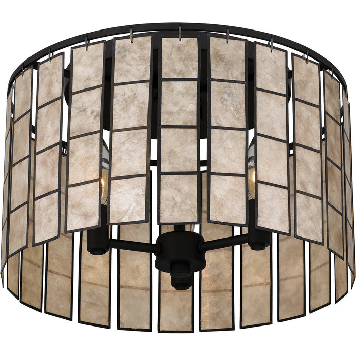 Quoizel SGLM1714MBK Three Light Semi Flush Mount, Matte Black