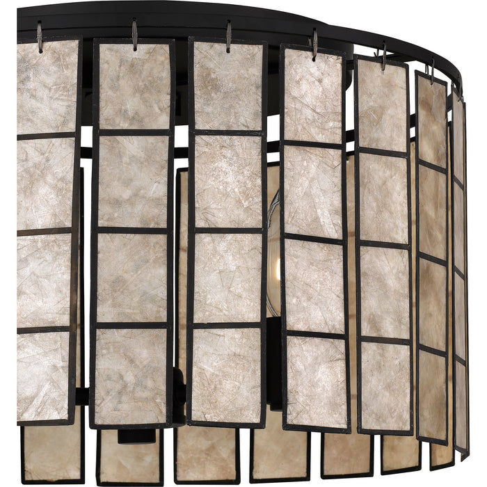 Quoizel SGLM1714MBK Three Light Semi Flush Mount, Matte Black