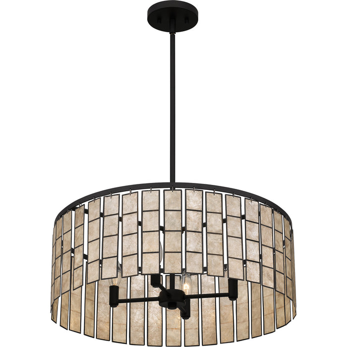 Quoizel SGLM2822MBK Four Light Pendant, Matte Black