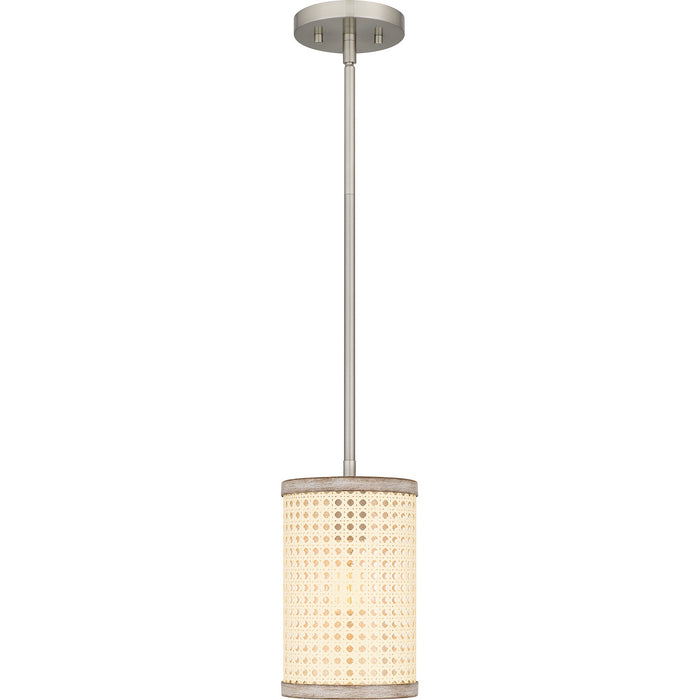 Quoizel SYA1506BN One Light Mini Pendant, Brushed Nickel