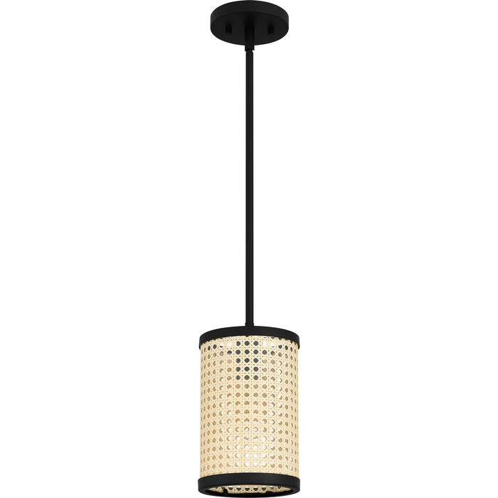 Quoizel SYA1506MBK One Light Mini Pendant, Matte Black
