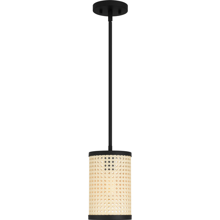Quoizel SYA1506MBK One Light Mini Pendant, Matte Black