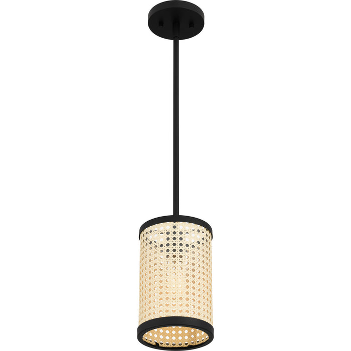 Quoizel SYA1506MBK One Light Mini Pendant, Matte Black
