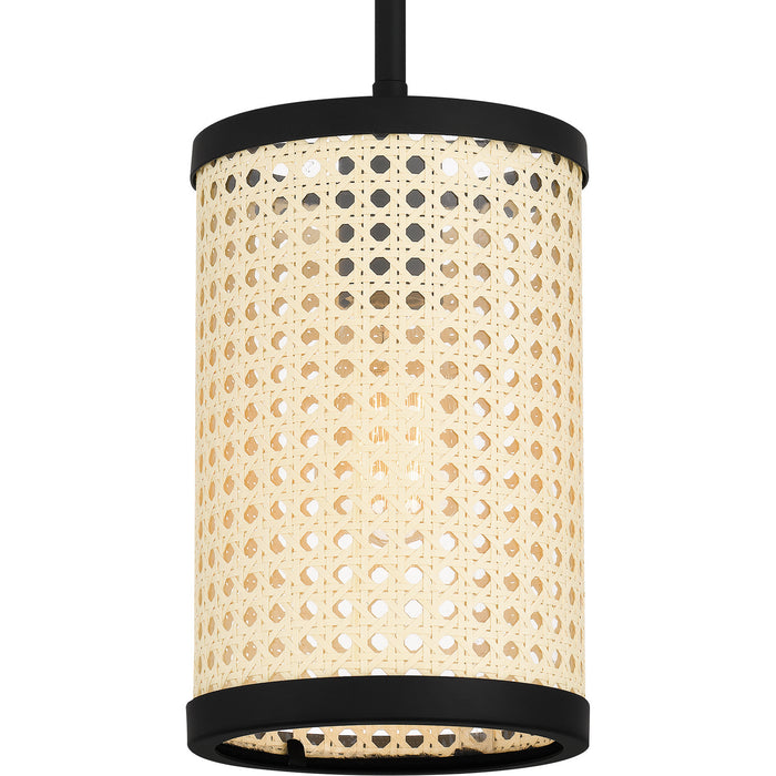 Quoizel SYA1506MBK One Light Mini Pendant, Matte Black