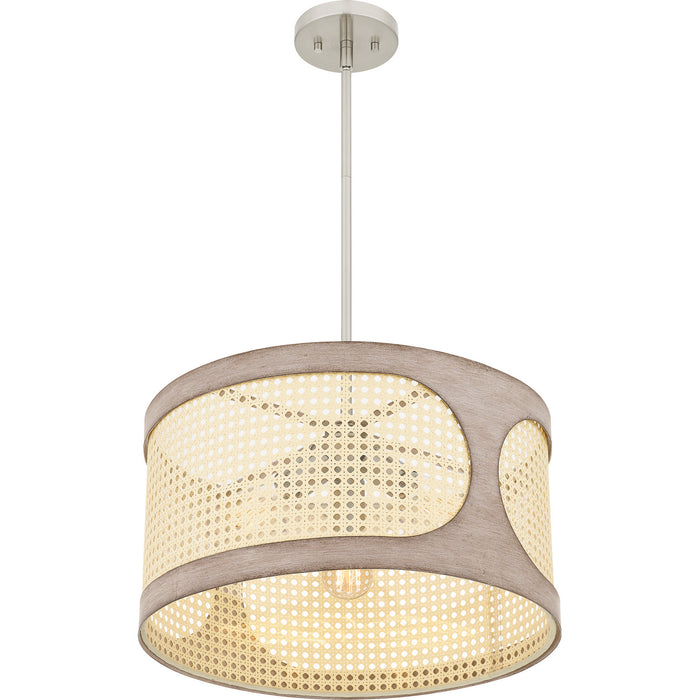 Quoizel SYA2818BN Three Light Pendant, Brushed Nickel