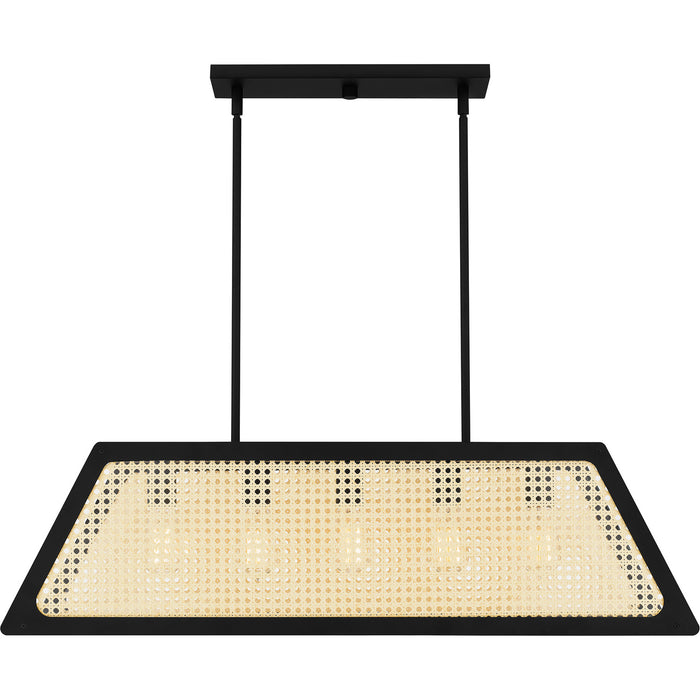 Quoizel SYA536MBK Five Light Island Chandelier, Matte Black