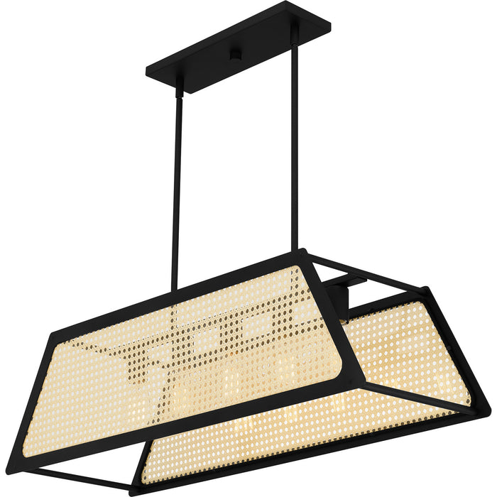 Quoizel SYA536MBK Five Light Island Chandelier, Matte Black