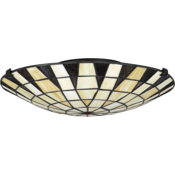 Quoizel TF5618MBK Two Light Flush Mount, Matte Black