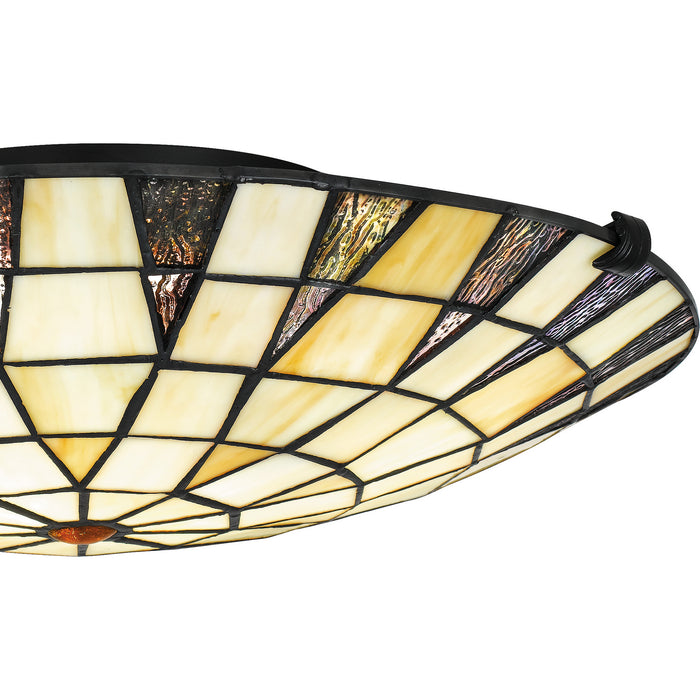 Quoizel TF5618MBK Two Light Flush Mount, Matte Black