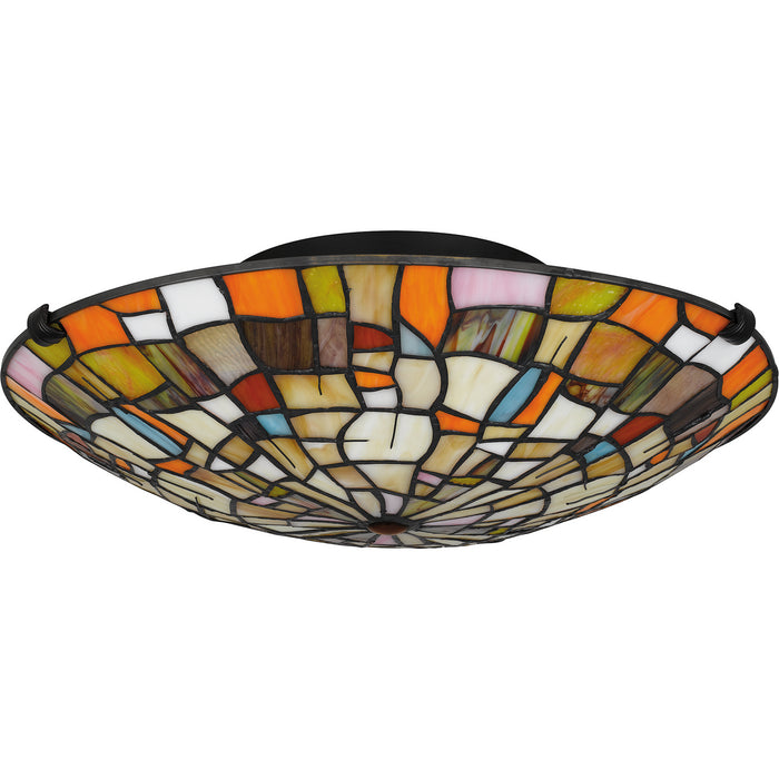 Quoizel TF5620MBK Two Light Flush Mount, Matte Black