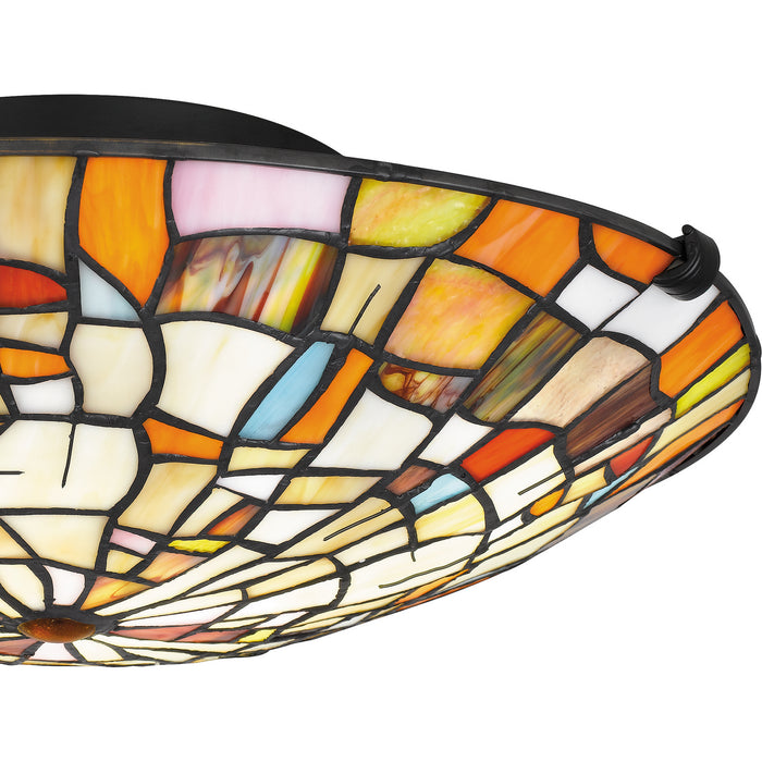 Quoizel TF5620MBK Two Light Flush Mount, Matte Black