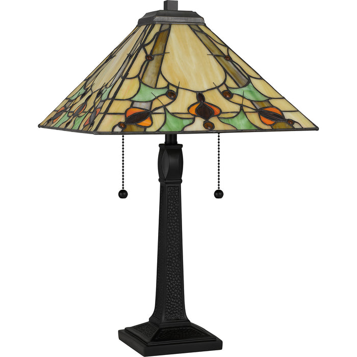 Quoizel TF5623MBK Two Light Table Lamp, Matte Black