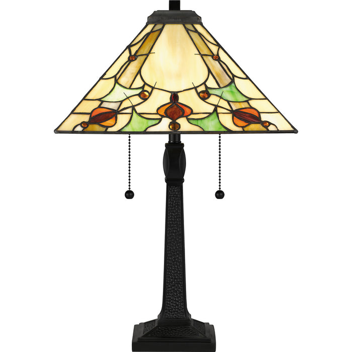 Quoizel TF5623MBK Two Light Table Lamp, Matte Black
