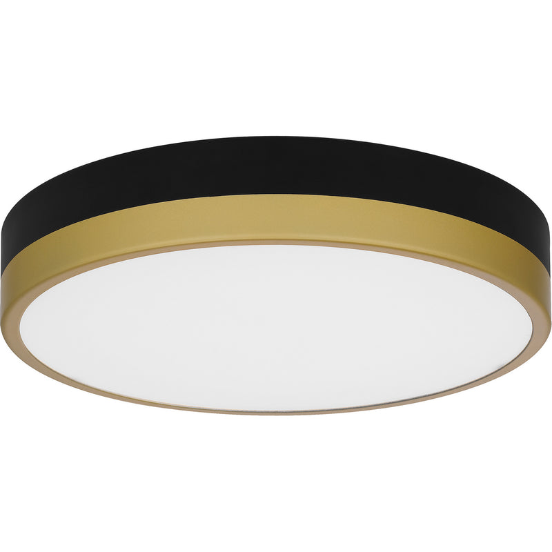 Quoizel WLN1611MBKG LED Flush Mount, Matte Black Gold