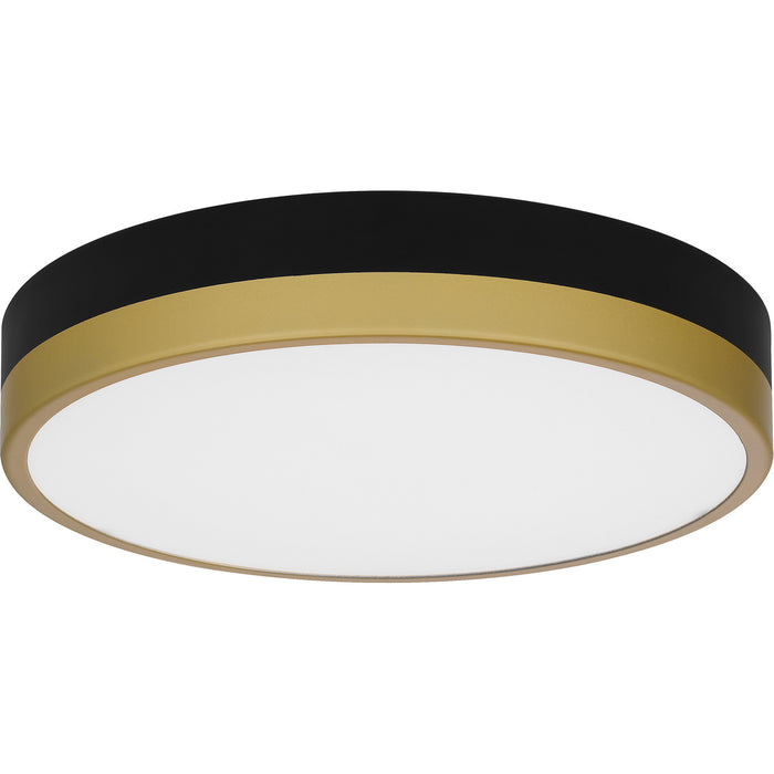 Quoizel WLN1611MBKG LED Flush Mount, Matte Black Gold