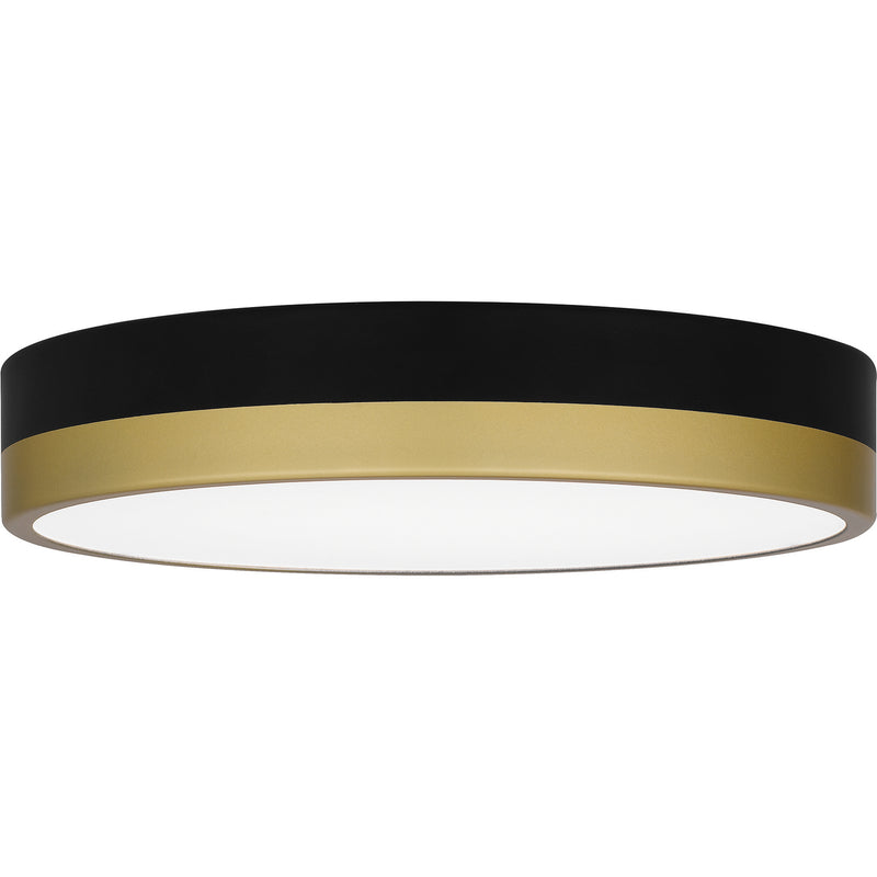 Quoizel WLN1611MBKG LED Flush Mount, Matte Black Gold