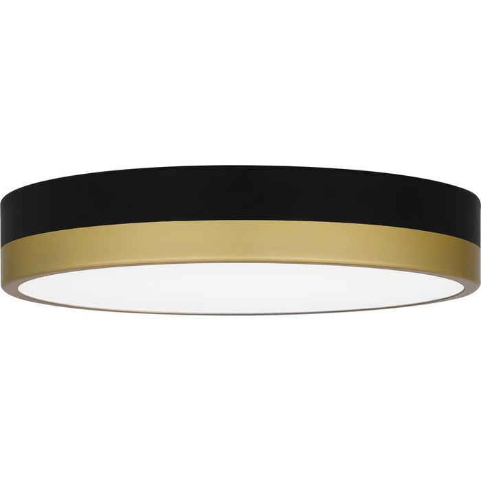 Quoizel WLN1611MBKG LED Flush Mount, Matte Black Gold