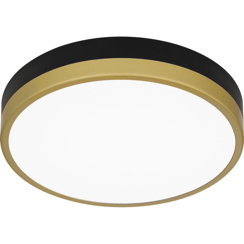 Quoizel WLN1611MBKG LED Flush Mount, Matte Black Gold