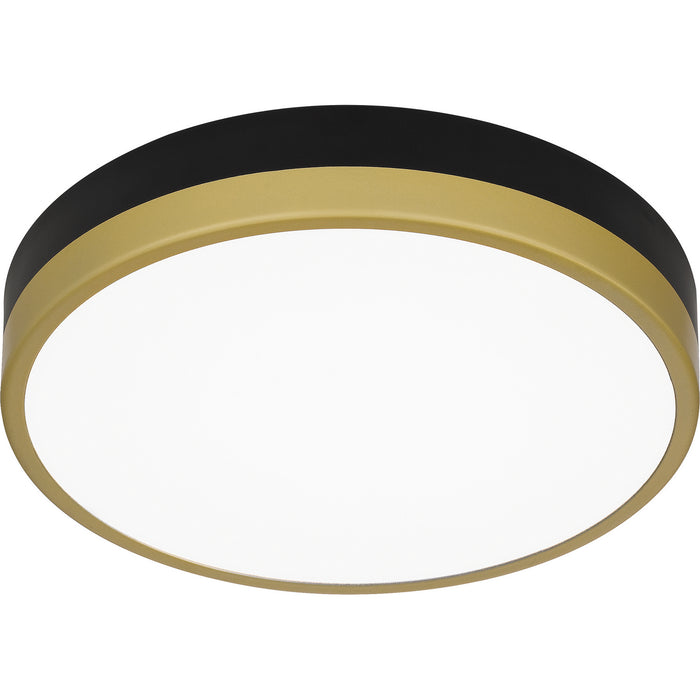 Quoizel WLN1611MBKG LED Flush Mount, Matte Black Gold