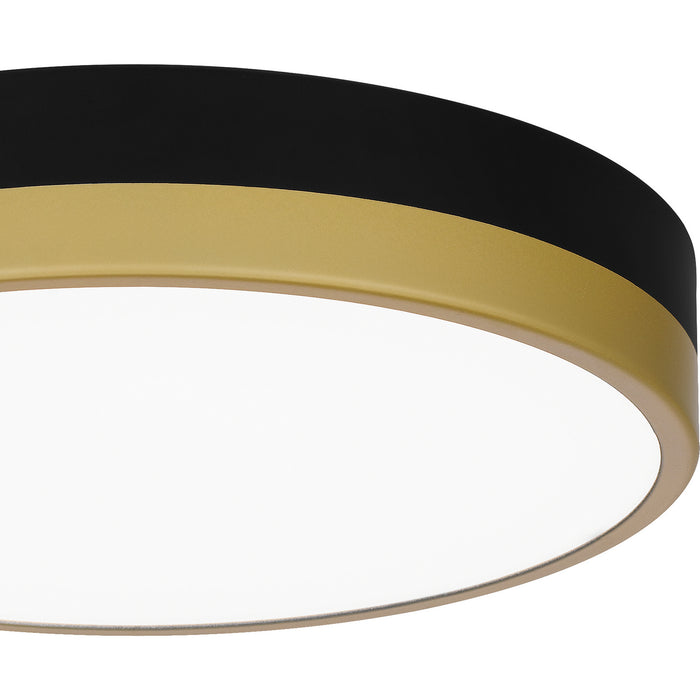 Quoizel WLN1611MBKG LED Flush Mount, Matte Black Gold