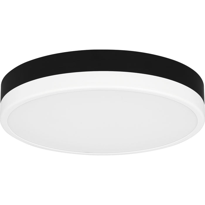 Quoizel WLN1611MBKW LED Flush Mount, Matte Black White