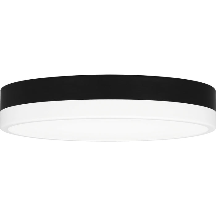 Quoizel WLN1611MBKW LED Flush Mount, Matte Black White