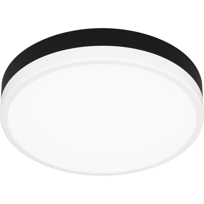 Quoizel WLN1611MBKW LED Flush Mount, Matte Black White