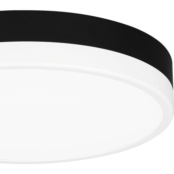 Quoizel WLN1611MBKW LED Flush Mount, Matte Black White