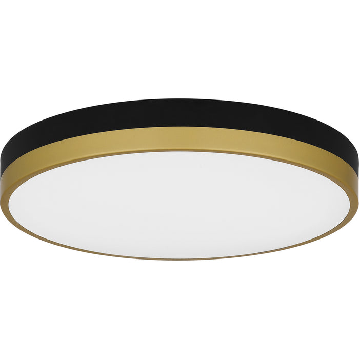 Quoizel WLN1615MBKG LED Flush Mount, Matte Black Gold