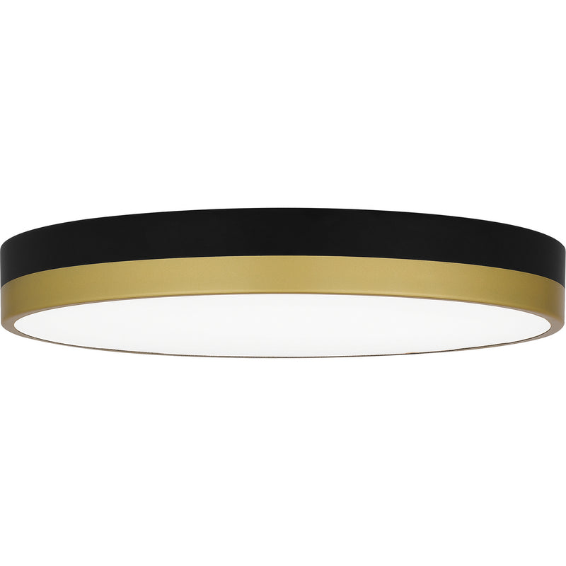 Quoizel WLN1615MBKG LED Flush Mount, Matte Black Gold