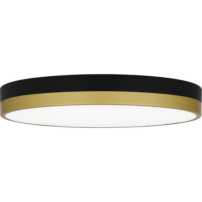Quoizel WLN1615MBKG LED Flush Mount, Matte Black Gold